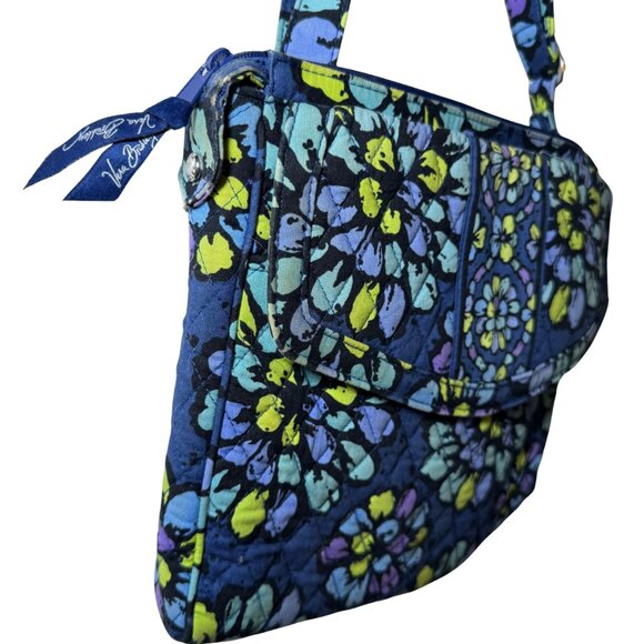 Vera Bradley Crossbody Hipster Shoulder Bag Indigo Pop Pattern - Picture 4 of 8